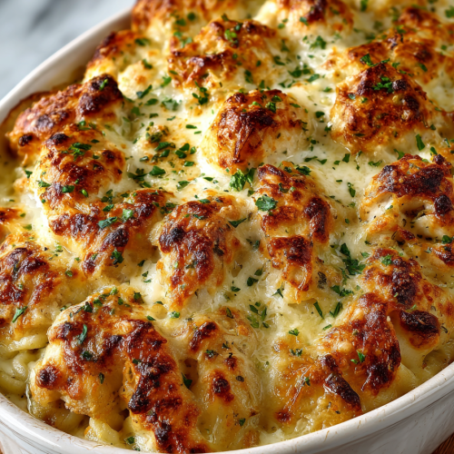 Creamy Garlic Parmesan Chicken Dinner Bake