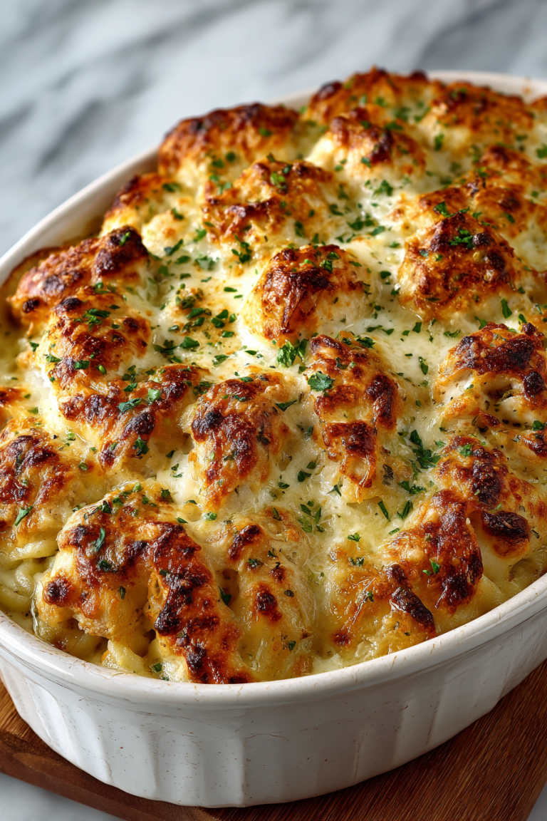 Creamy Garlic Parmesan Chicken Dinner Bake