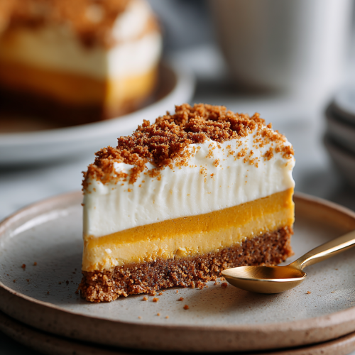 Creamy Pumpkin Dessert with Ginger Snap Crust