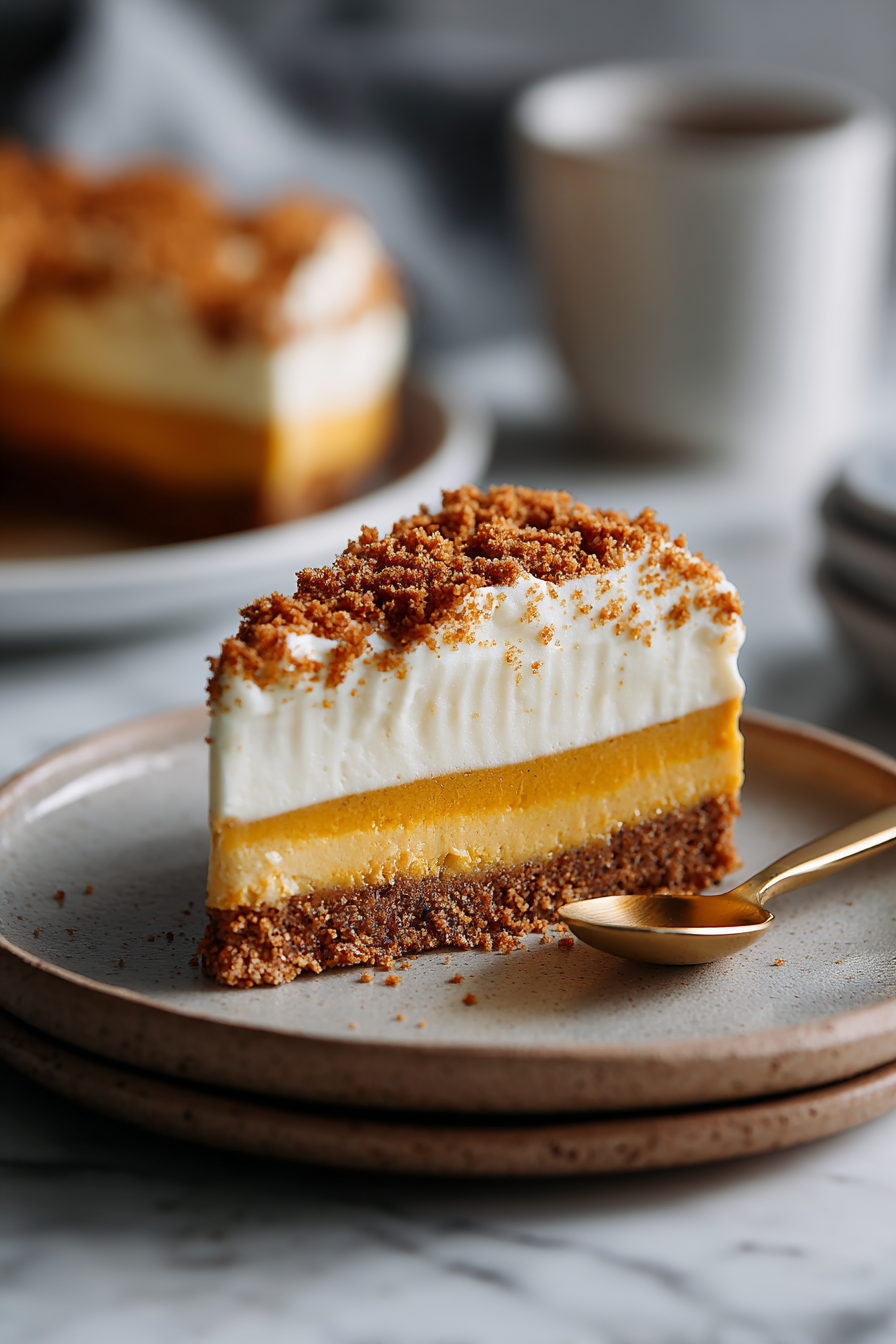 Creamy Pumpkin Dessert with Ginger Snap Crust