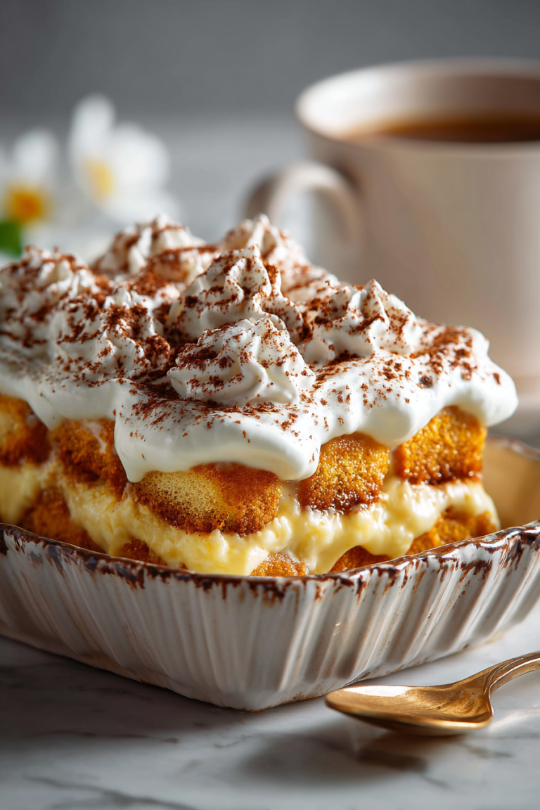 Creamy Pumpkin Italian Ladyfinger Dessert