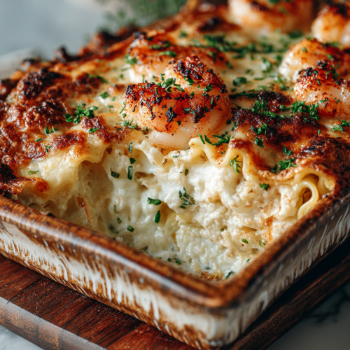 Creamy Seafood Lasagna Roll Recipe