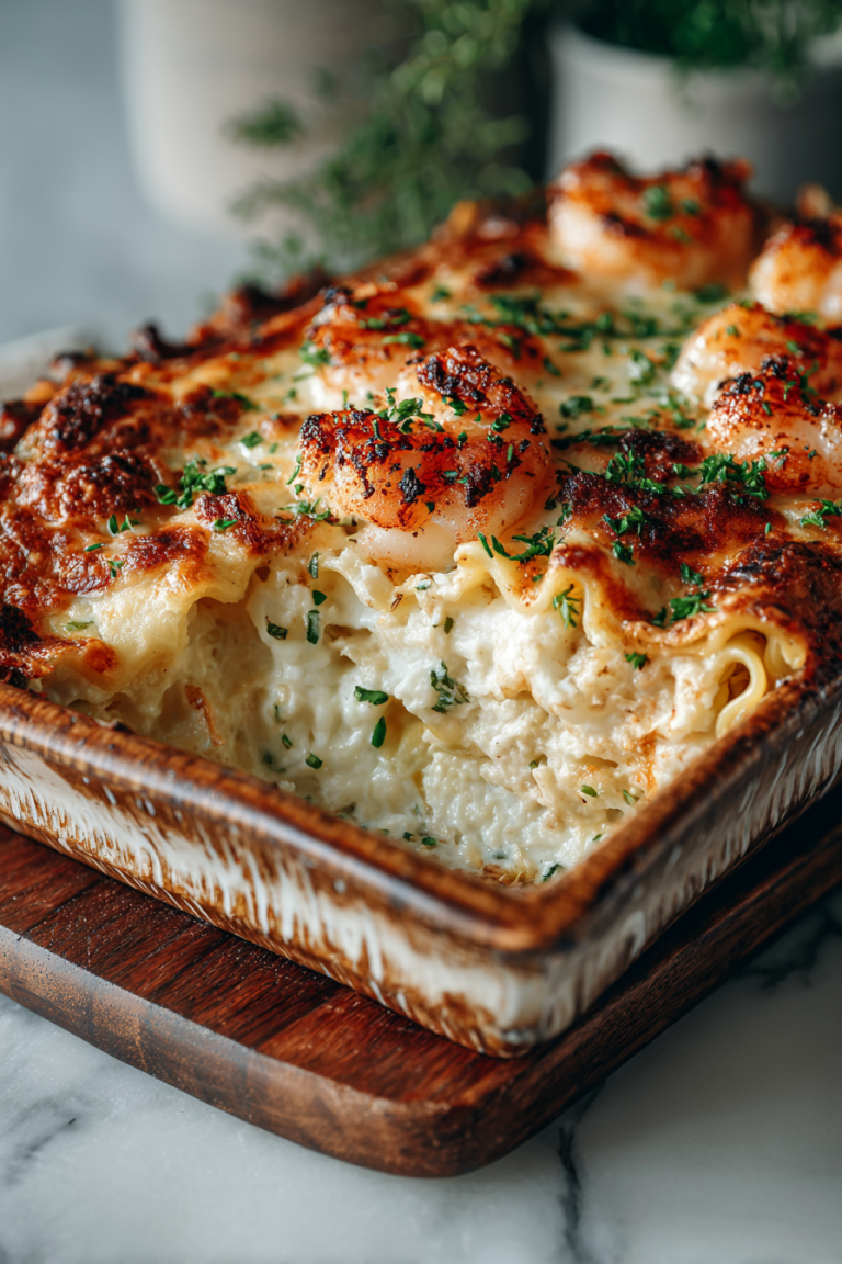 Creamy Seafood Lasagna Roll Recipe