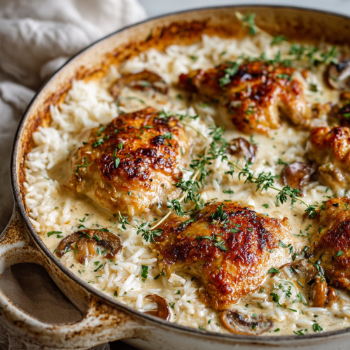 Creamy Smothered Chicken and Rice