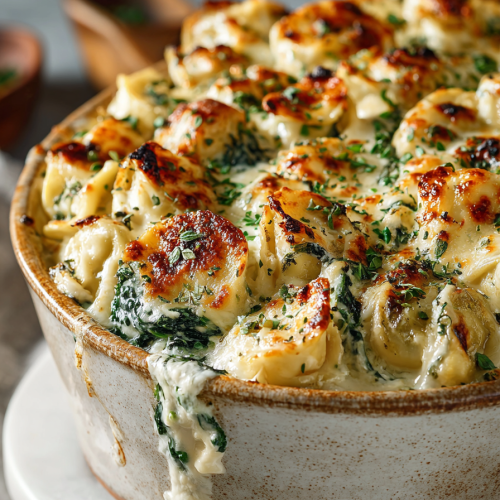 Creamy Tortellini Dinner Bake