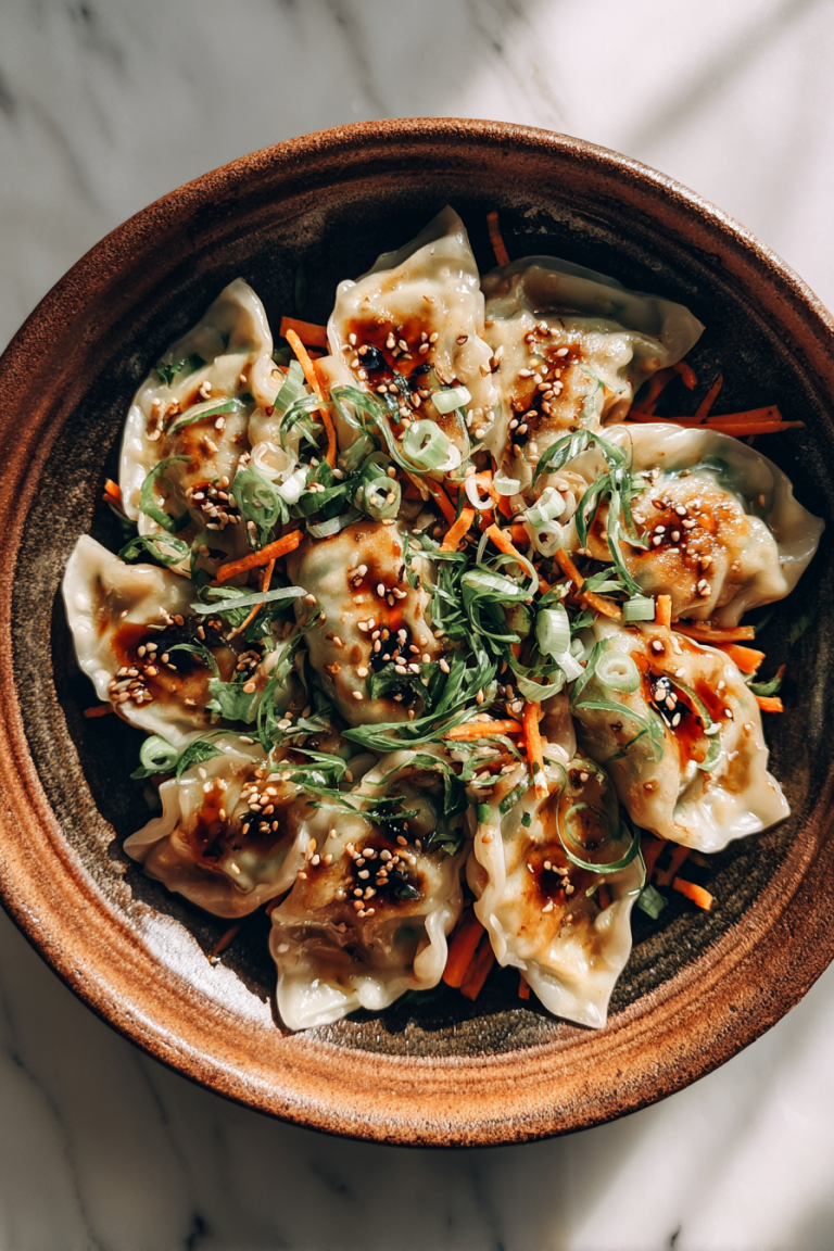 Crispy Dumpling Salad with Spicy Soy Dressing
