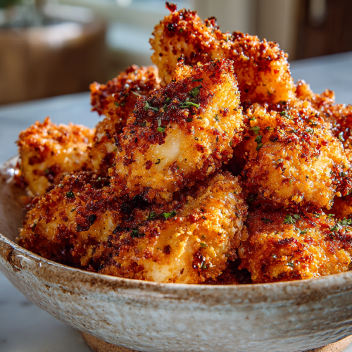 Crispy Parmesan Chicken Bites
