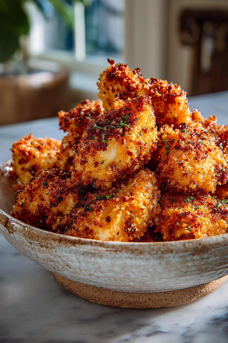 Crispy Parmesan Chicken Bites