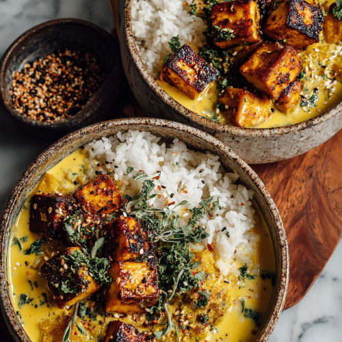 Curry Harvest Bowls with Tofu and Squash