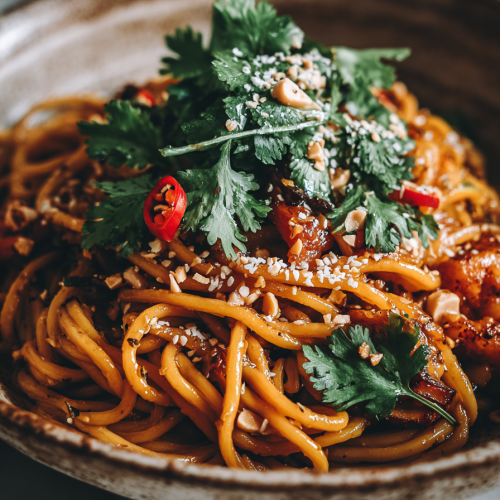 Easy 5-Minute Peanut Chili Noodles