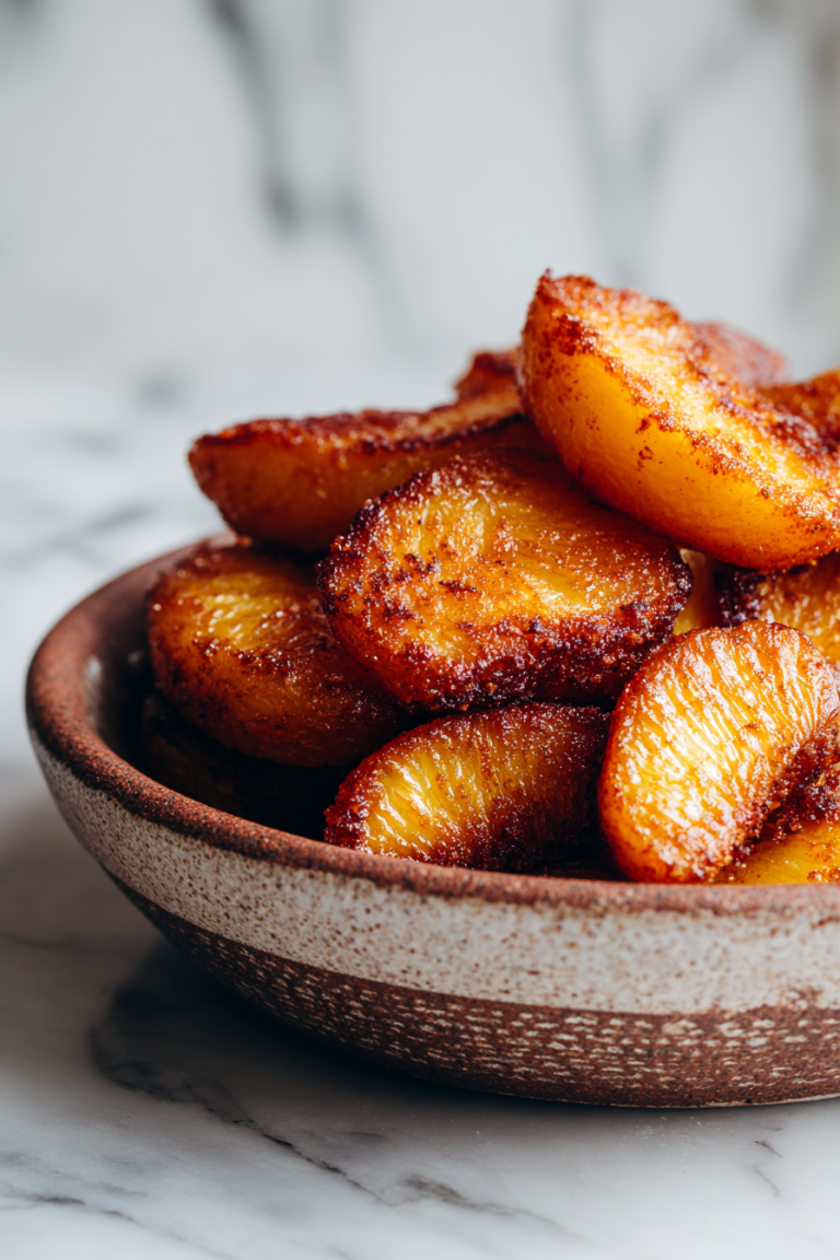 Easy Air Fryer Cinnamon Peaches