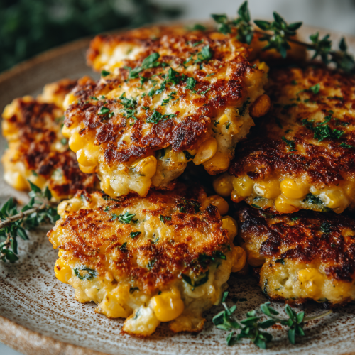 Easy Air Fryer Corn Fritters with Tofu