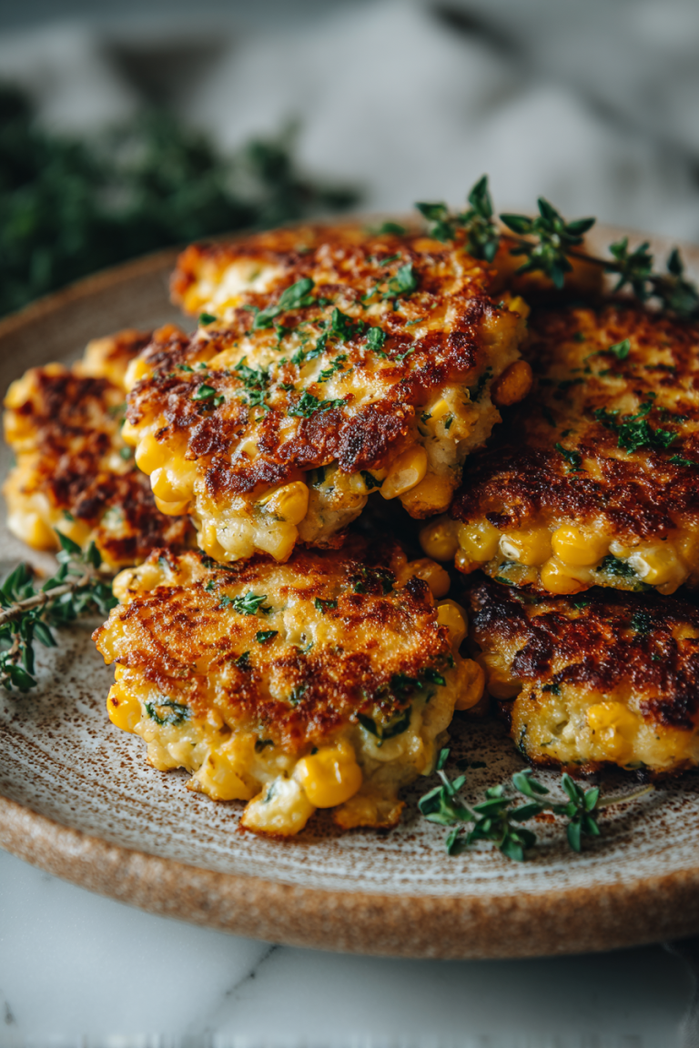 Easy Air Fryer Corn Fritters with Tofu