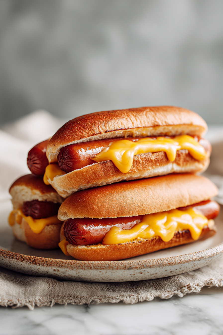 Easy Air Fryer Grilled Cheese Hot Dogs