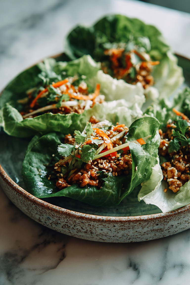 Easy Asian Turkey Lettuce Wraps