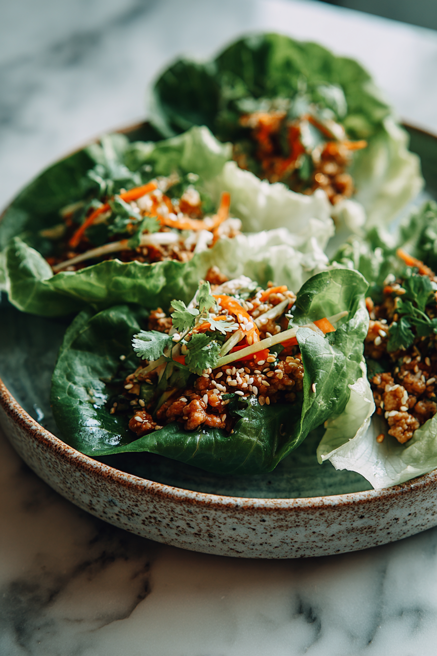Easy Asian Turkey Lettuce Wraps