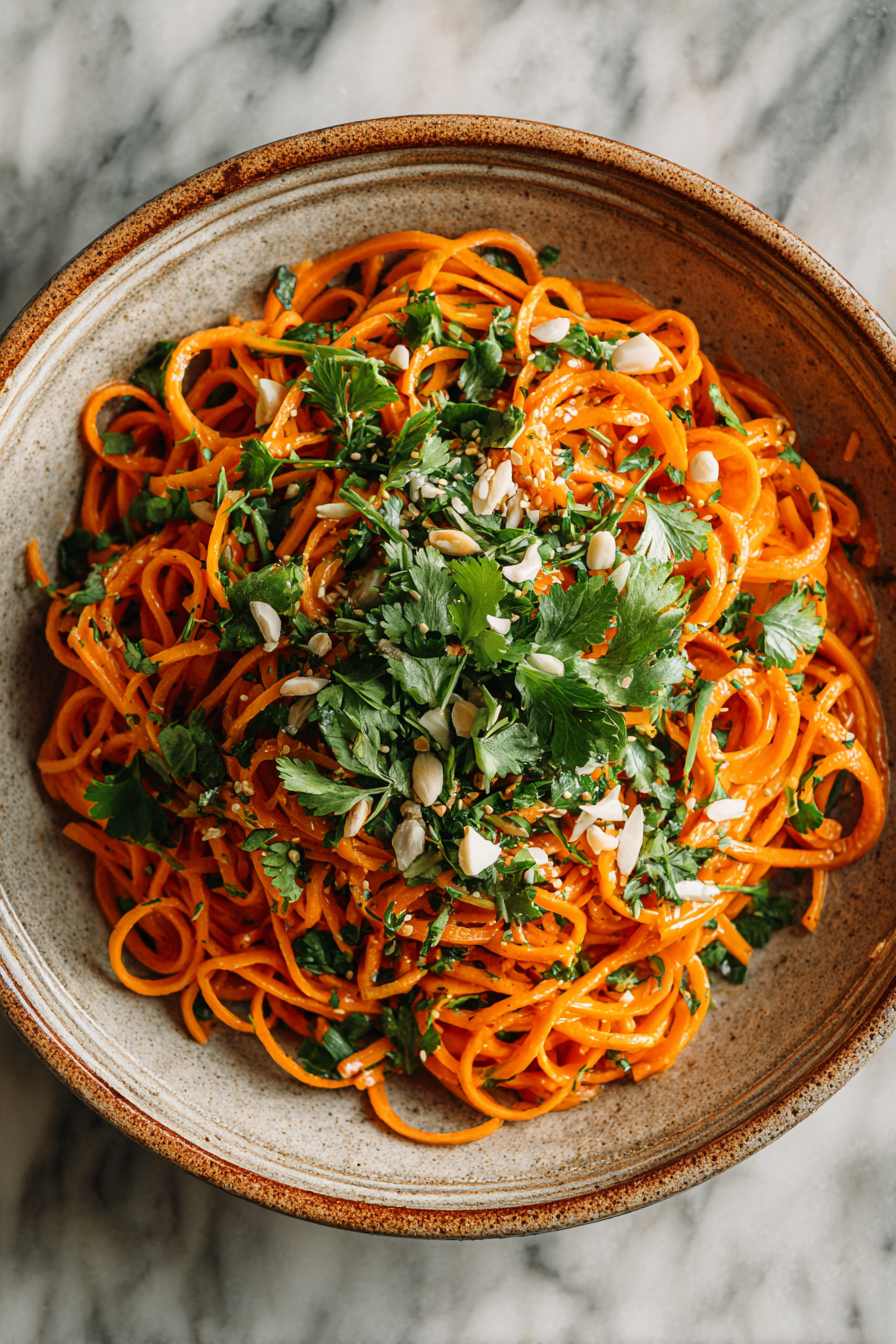 Easy Carrot Peanut Noodle Salad