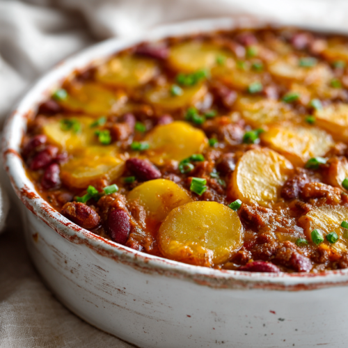 Easy Cowboy Bean and Potato Casserole