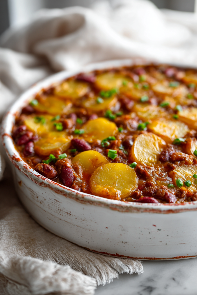 Easy Cowboy Bean and Potato Casserole