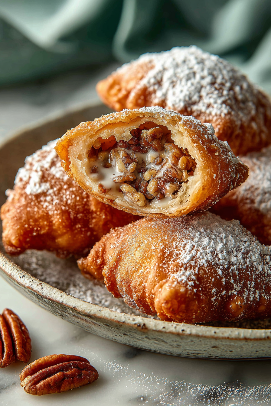 Easy Deep Fried Pecan Pies