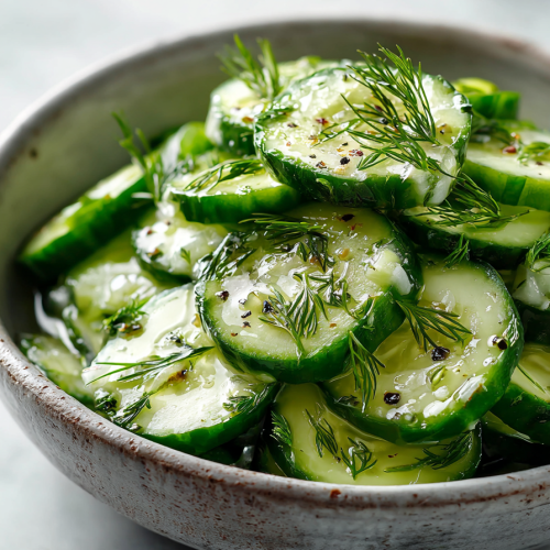 Easy Garlic Dill Cucumbers