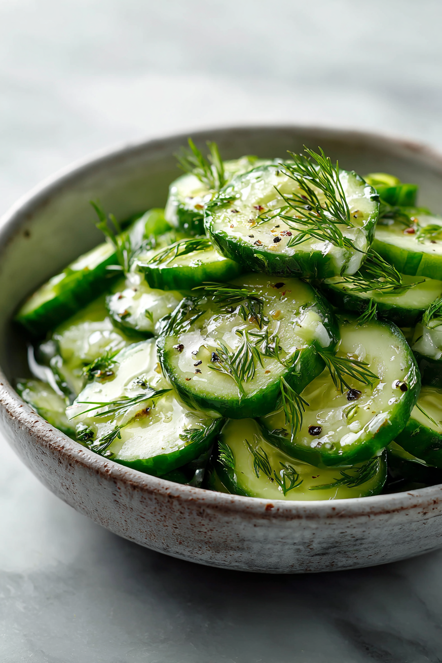 Easy Garlic Dill Cucumbers