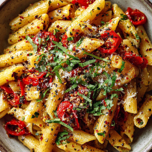 Easy Jarred Pepper Pasta