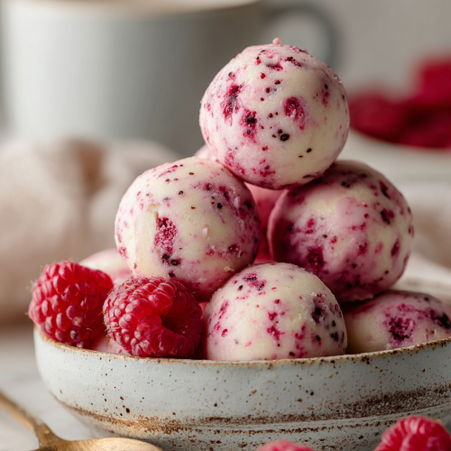 Easy Lemon Raspberry Yogurt Bites
