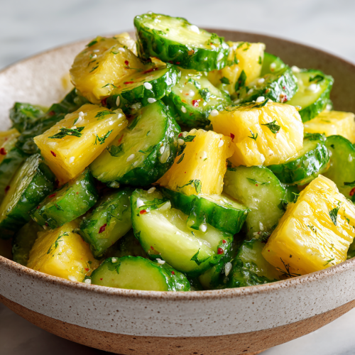 Easy Pineapple Cucumber Salad