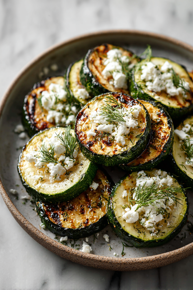 Easy Roasted Zucchini Dinner with Feta and Dill