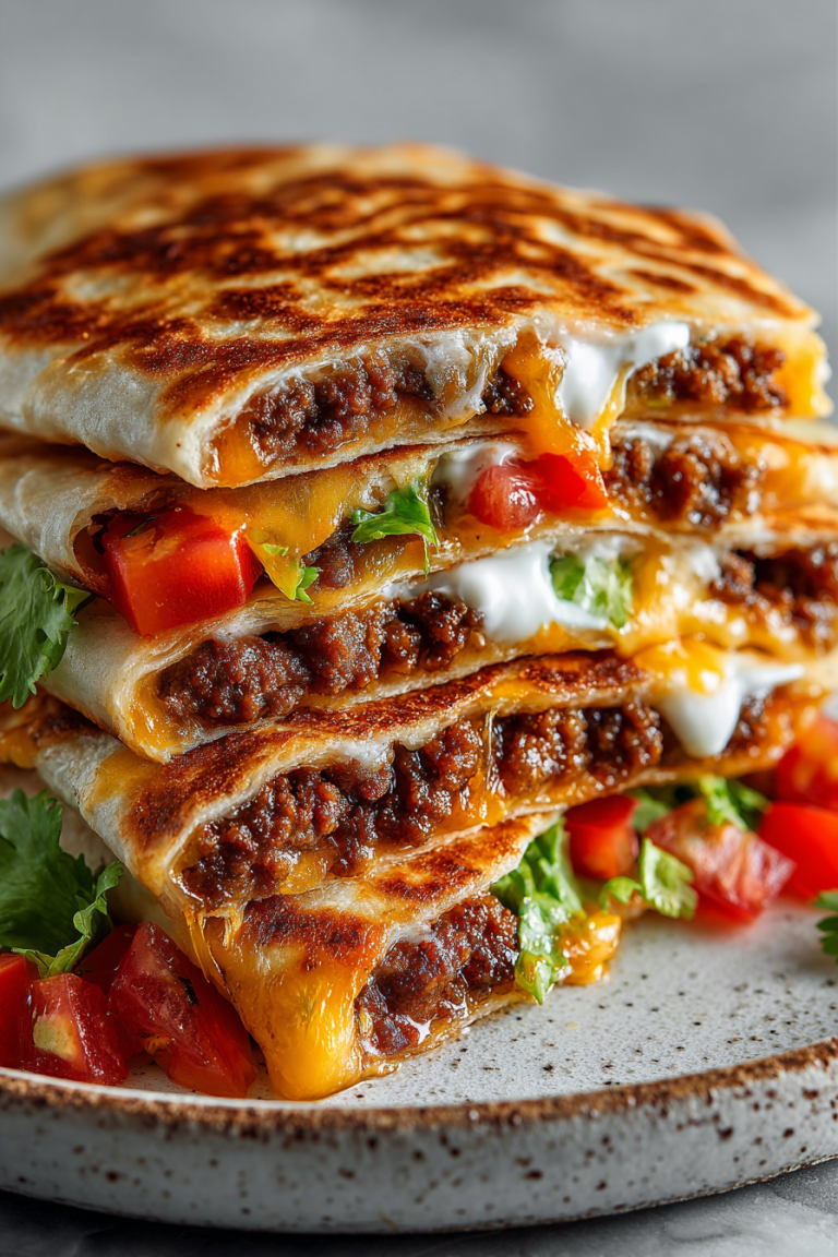 Easy Smashburger Quesadillas