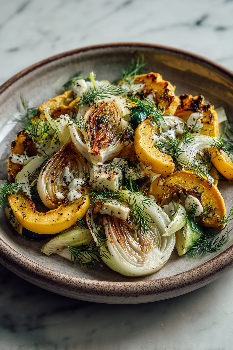 Easy Squash and Fennel Dinner with Caramelized Apple