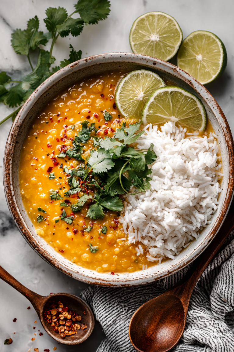 Easy Thai Coconut Red Lentil Dinner