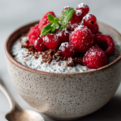 Easy Vegan Raspberry Chia Pudding