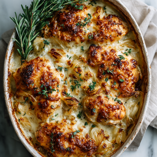 French Onion Chicken Bake