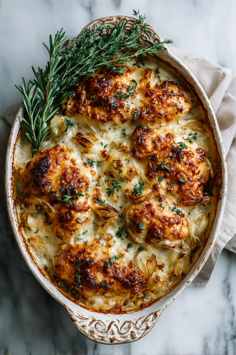 French Onion Chicken Bake
