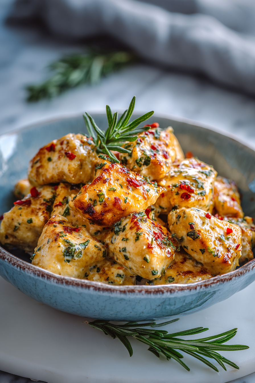 Garlic Butter Chicken Dinner Bites
