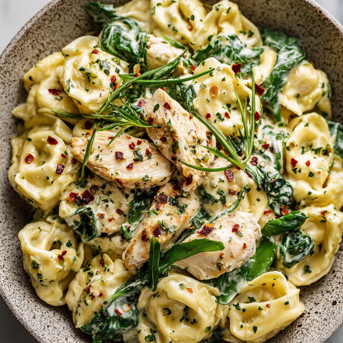 Garlic Chicken Tortellini Alfredo