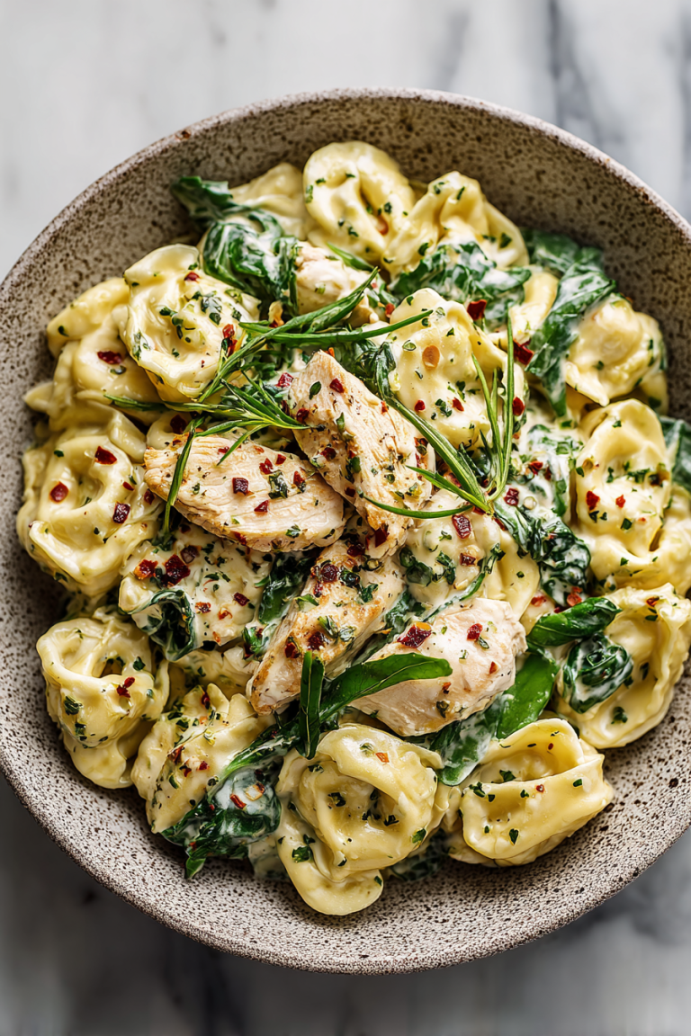 Garlic Chicken Tortellini Alfredo