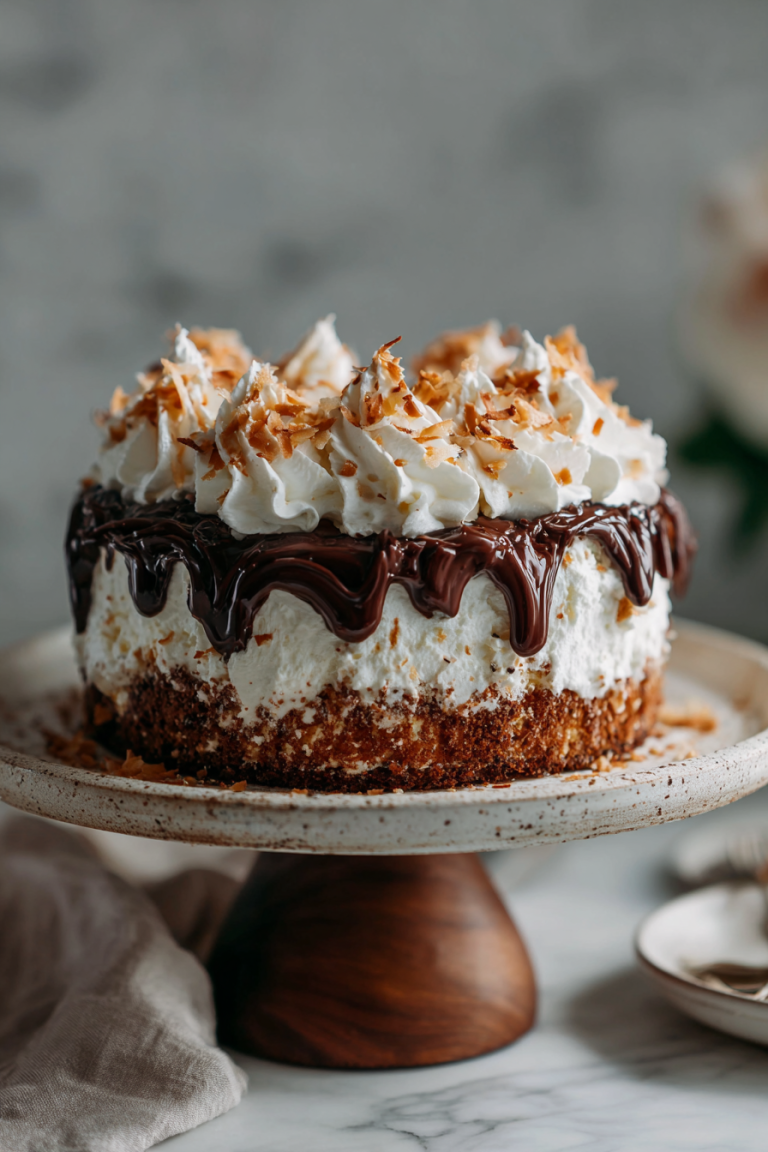 German Chocolate Poke Cake