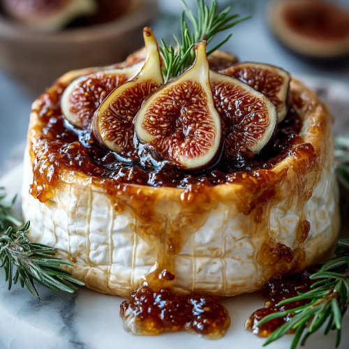 Gooey Baked Brie with Fig Jam