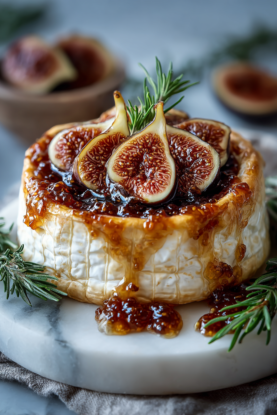 Gooey Baked Brie with Fig Jam
