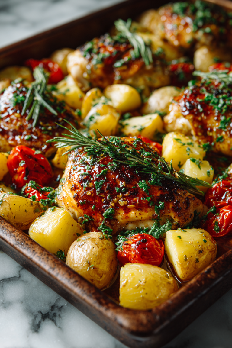 Hawaiian Chicken Sheet Pan Dinner