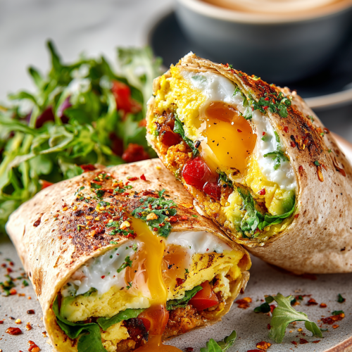 High Protein Breakfast Burritos
