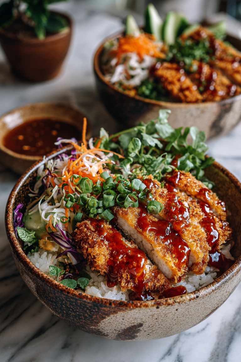Irresistible Katsu Bowls with Tonkatsu Sauce