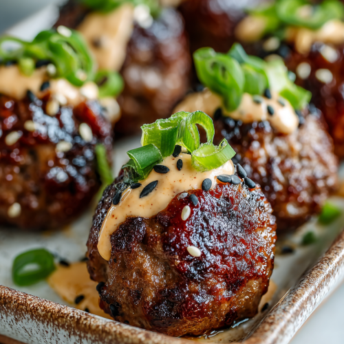 Korean BBQ Meatball Appetizers