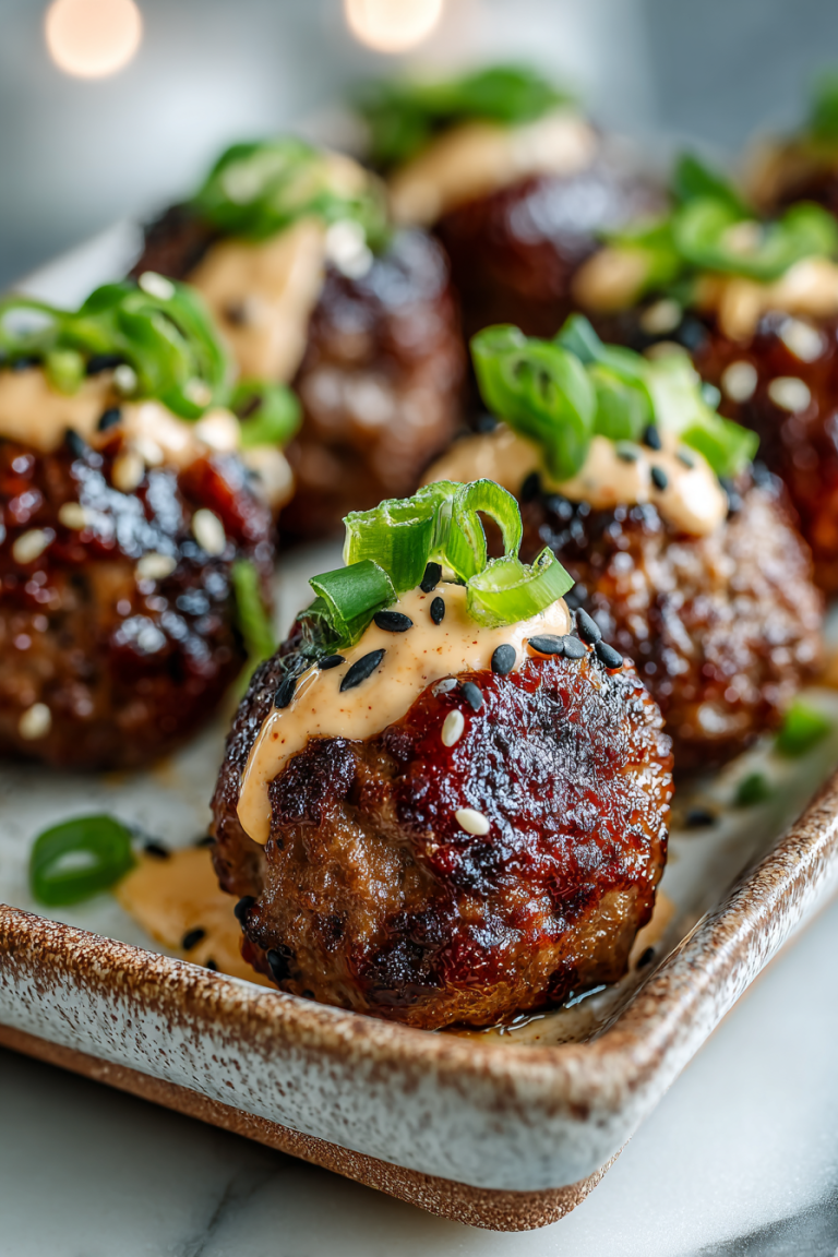 Korean BBQ Meatball Appetizers
