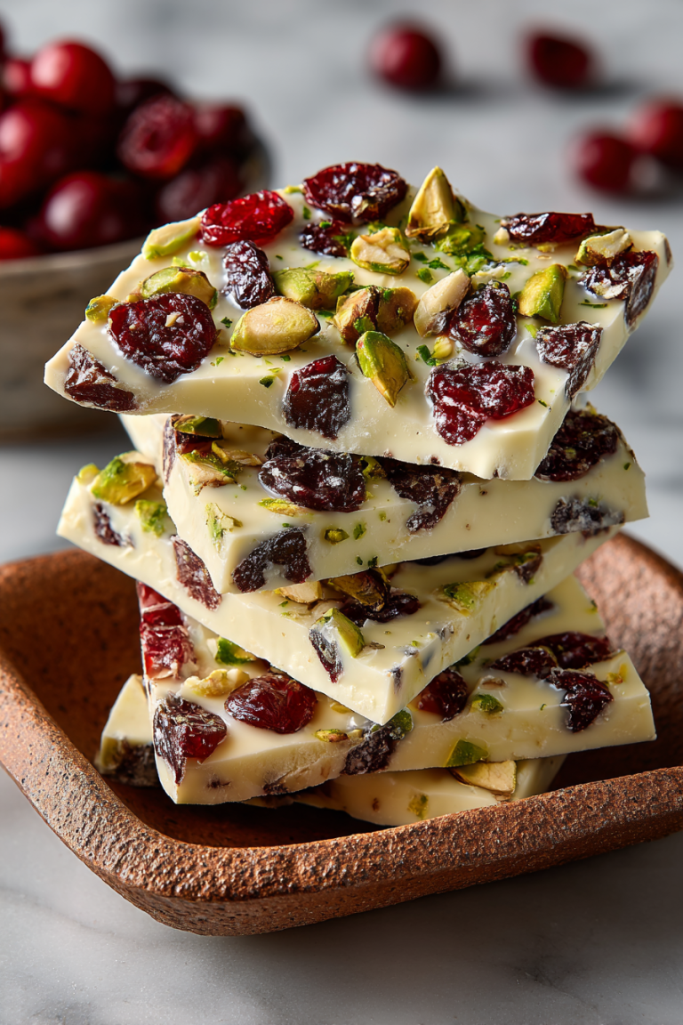 Pistachio Cranberry Bark Recipe