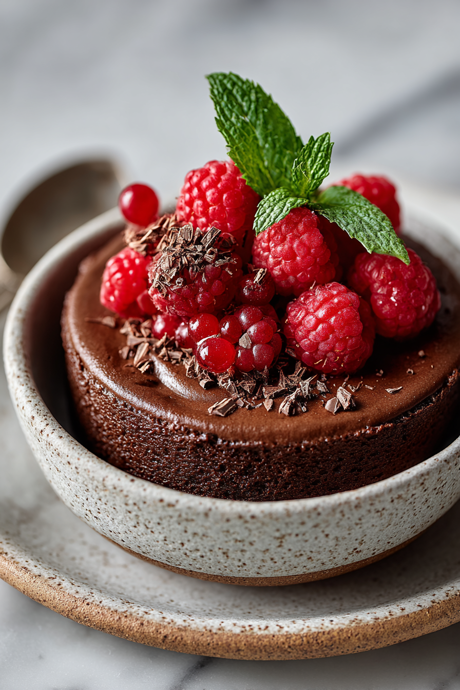Rich Dark Chocolate Brownie Mousse