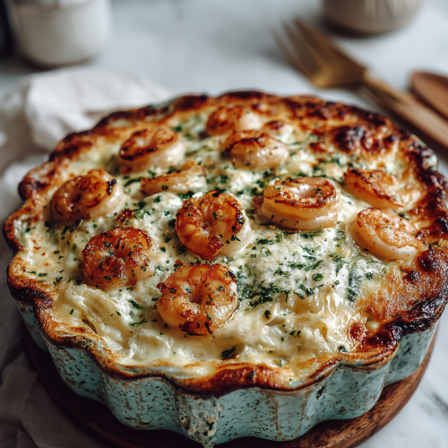 Seafood Lasagna with Creamy Cheese Sauce